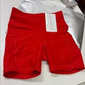 Athleta Women's Bold Red Athletic Shorts / stash 5 “short / new